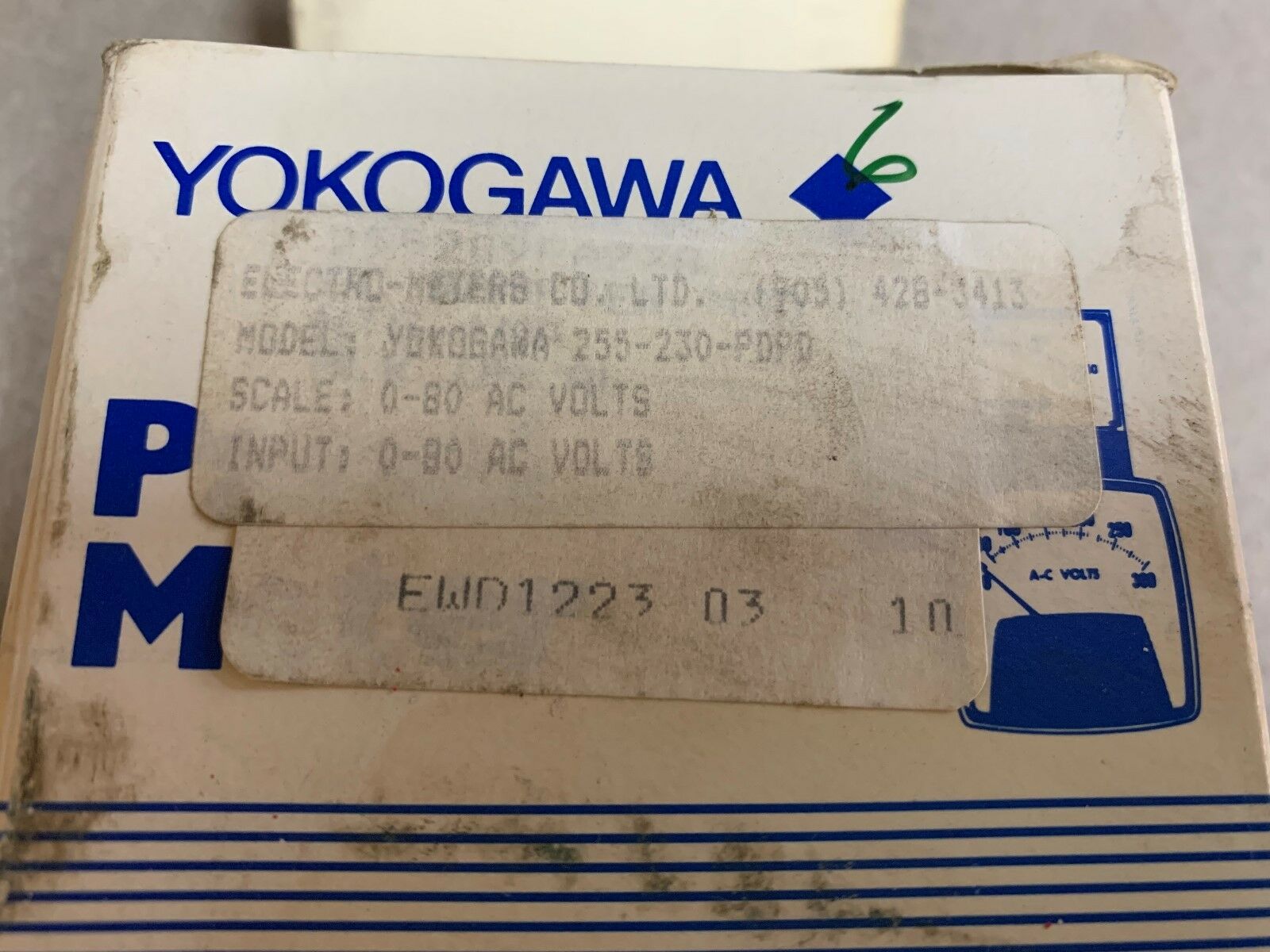 NEW IN BOX YOKOGAWA 0-80 AC VOLTS 255-230-PDPD