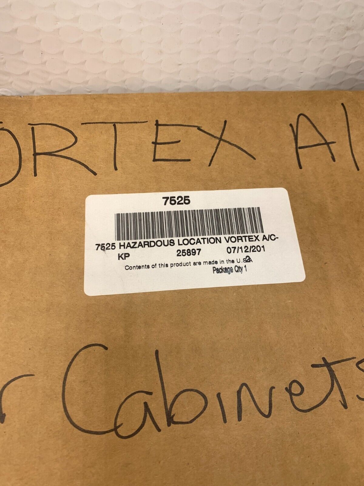 NEW IN BOX VORTEX HAZARDOUS LOCATION A/C 7525