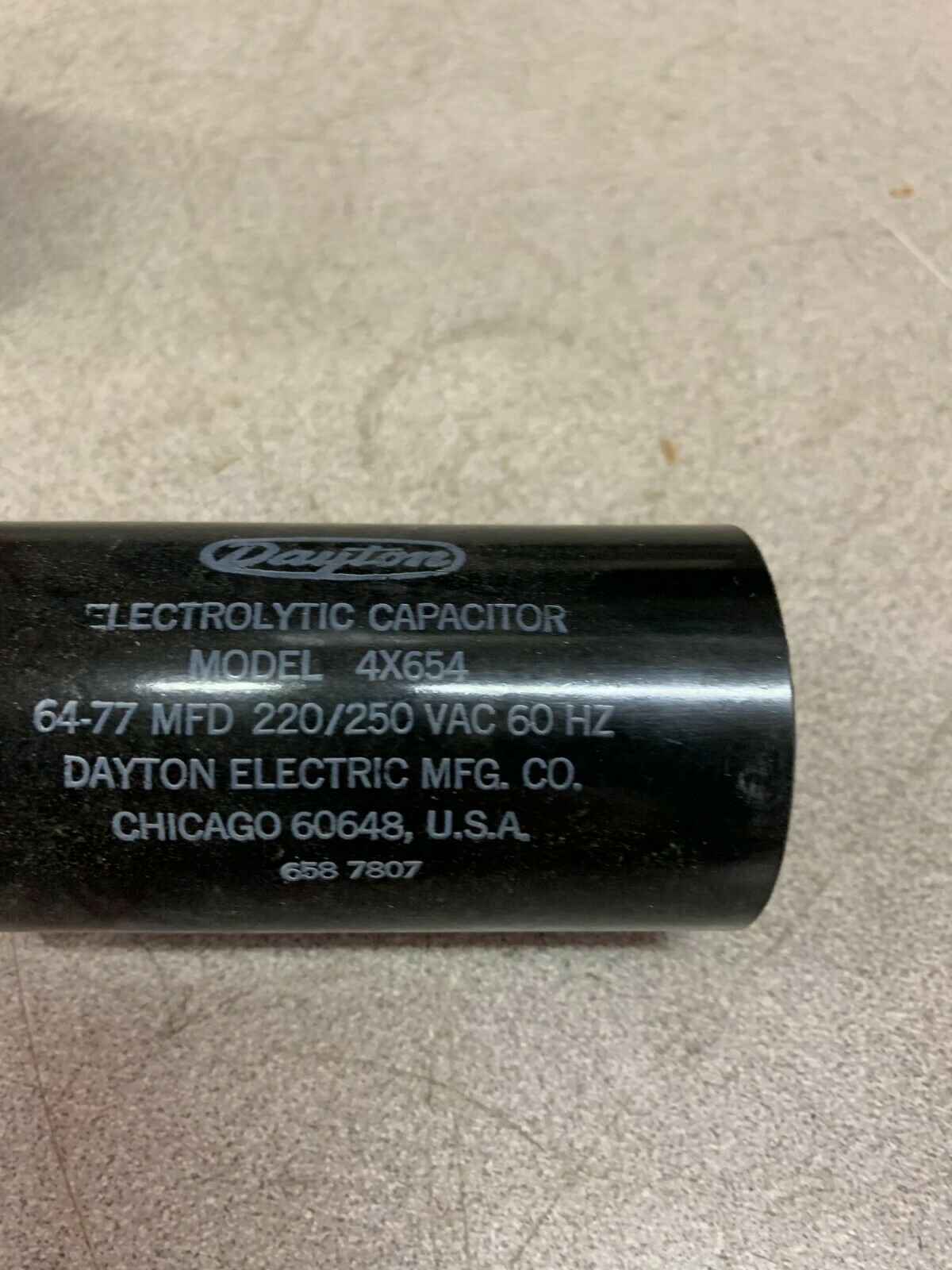 NEW IN BOX DAYTON CAPACITOR 4X654