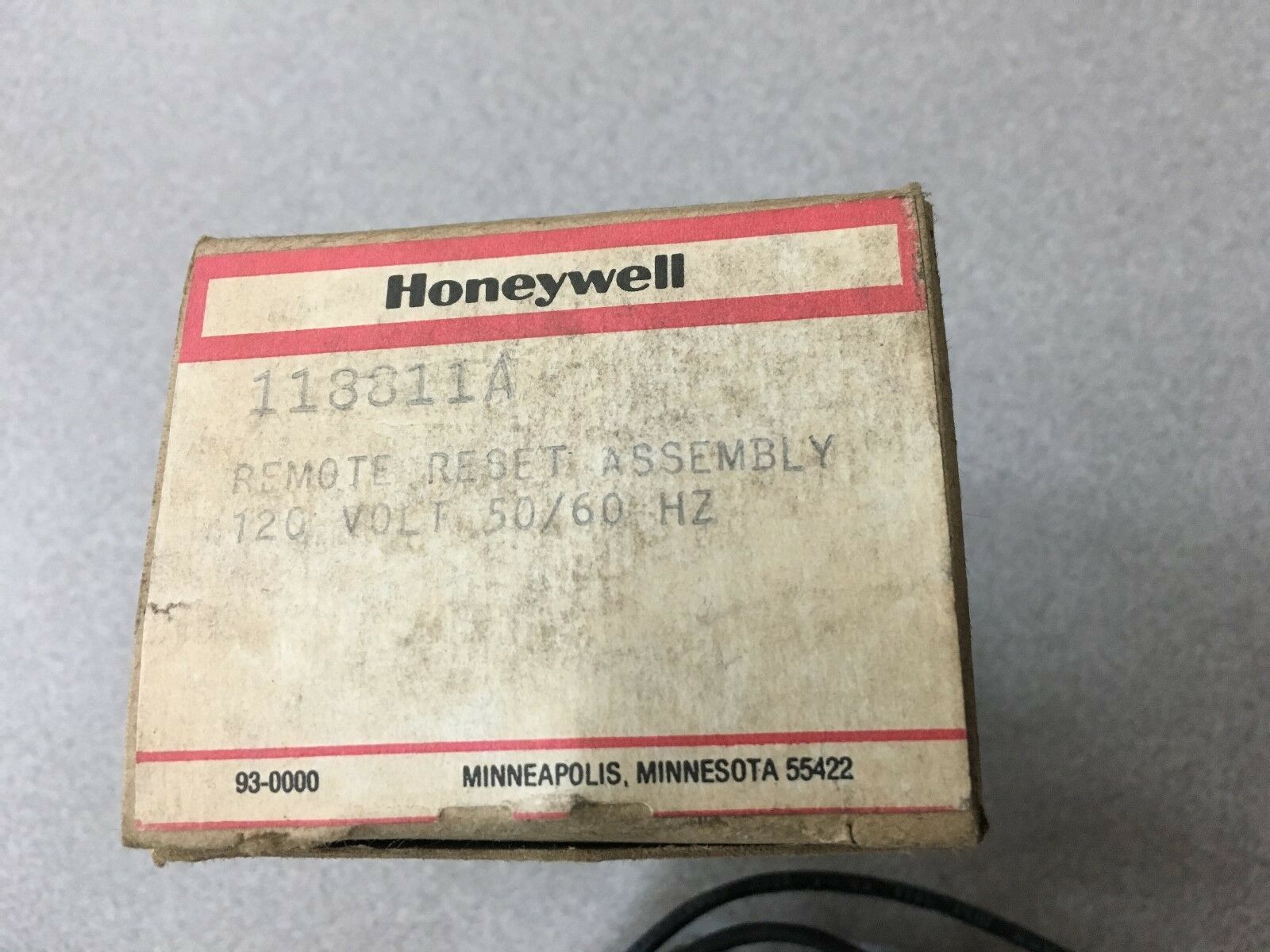 NEW IN BOX HONEYWELL REMOTE RESET ASSEMBLY 118811A