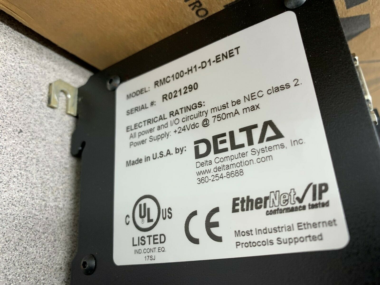 USED DELTA ETHERNET MOTION CONTROLLER RMC100-H1-D1-ENET