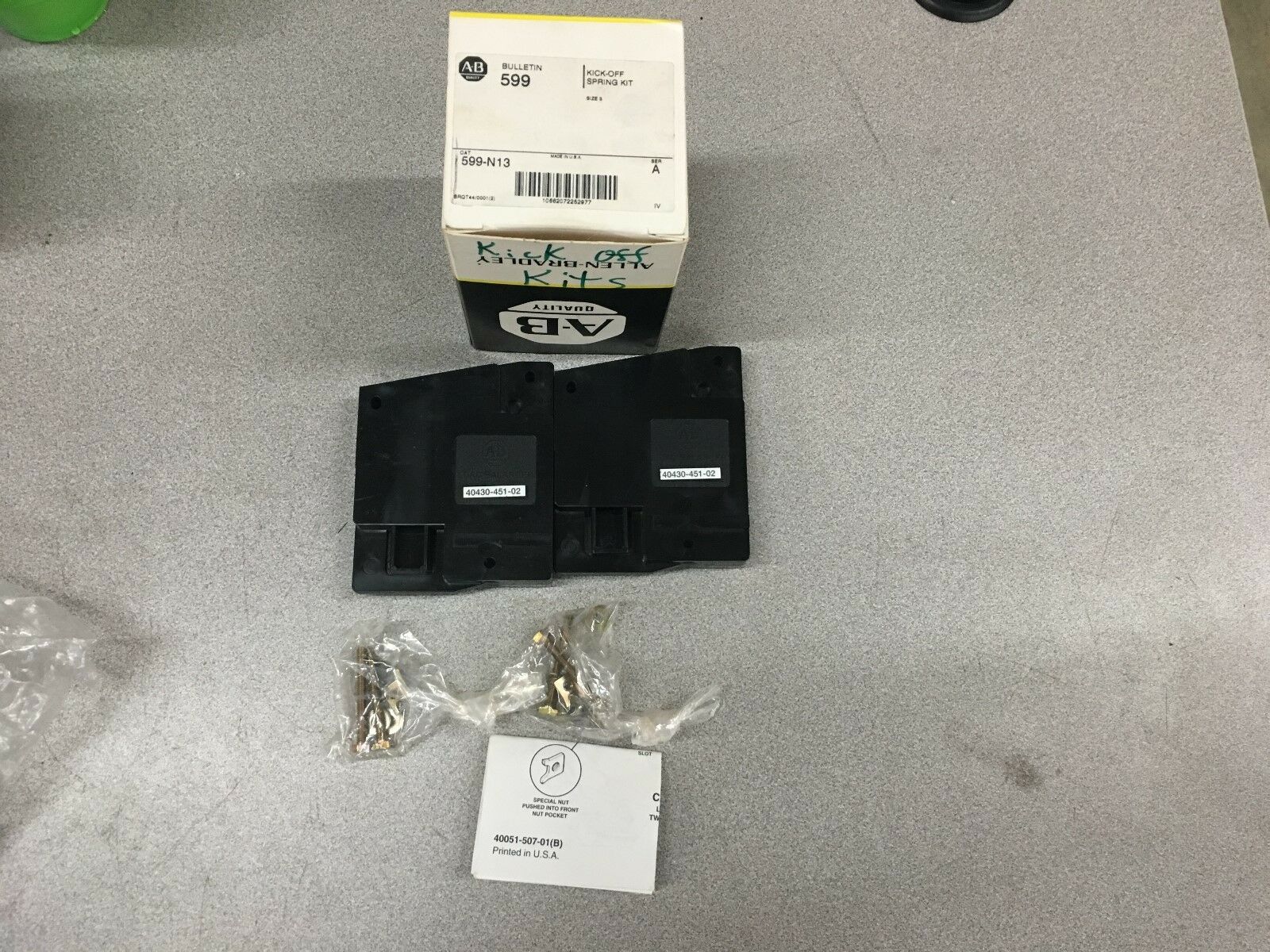 NEW IN BOX ALLEN-BRADLEY SIZE 3 KICK-OFF SPRING KIT 599-N13 SERIES A