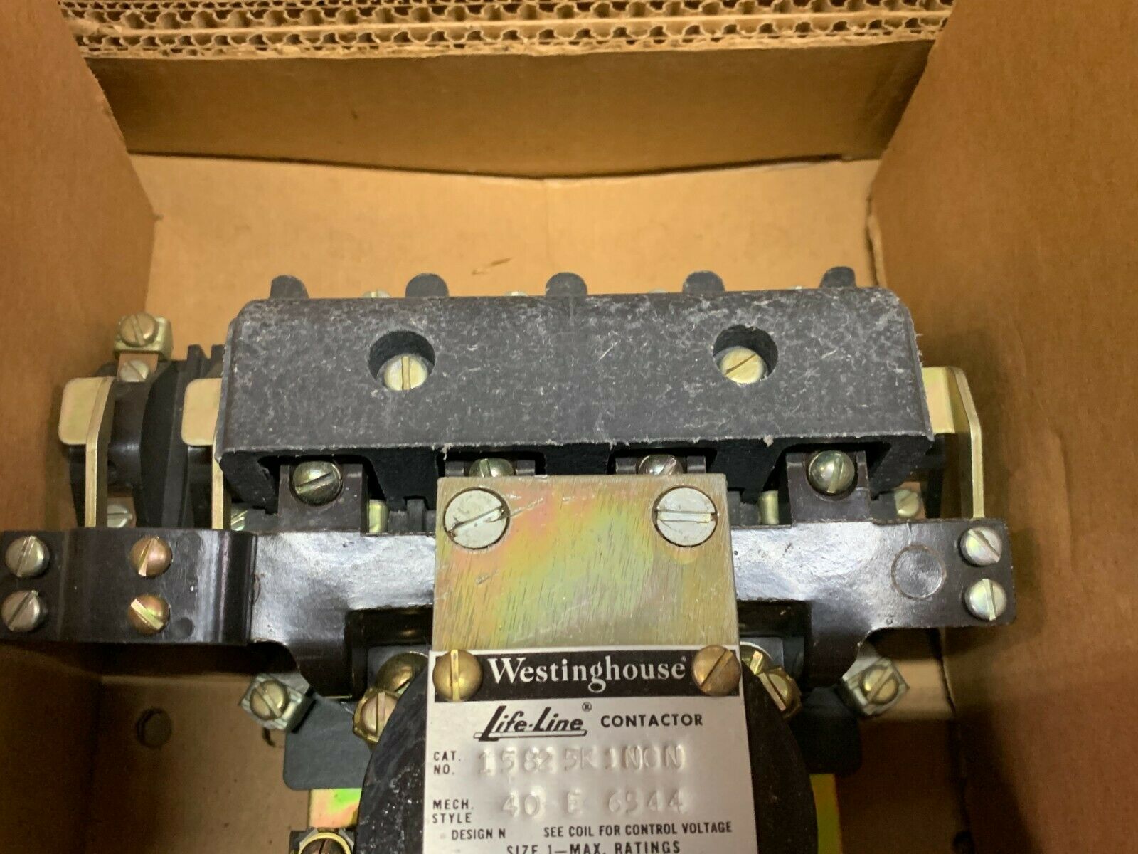 NEW IN BOX WESTINGHOUSE SIZE 1 LIFE-LINE CONTACTOR 15825K1NCN