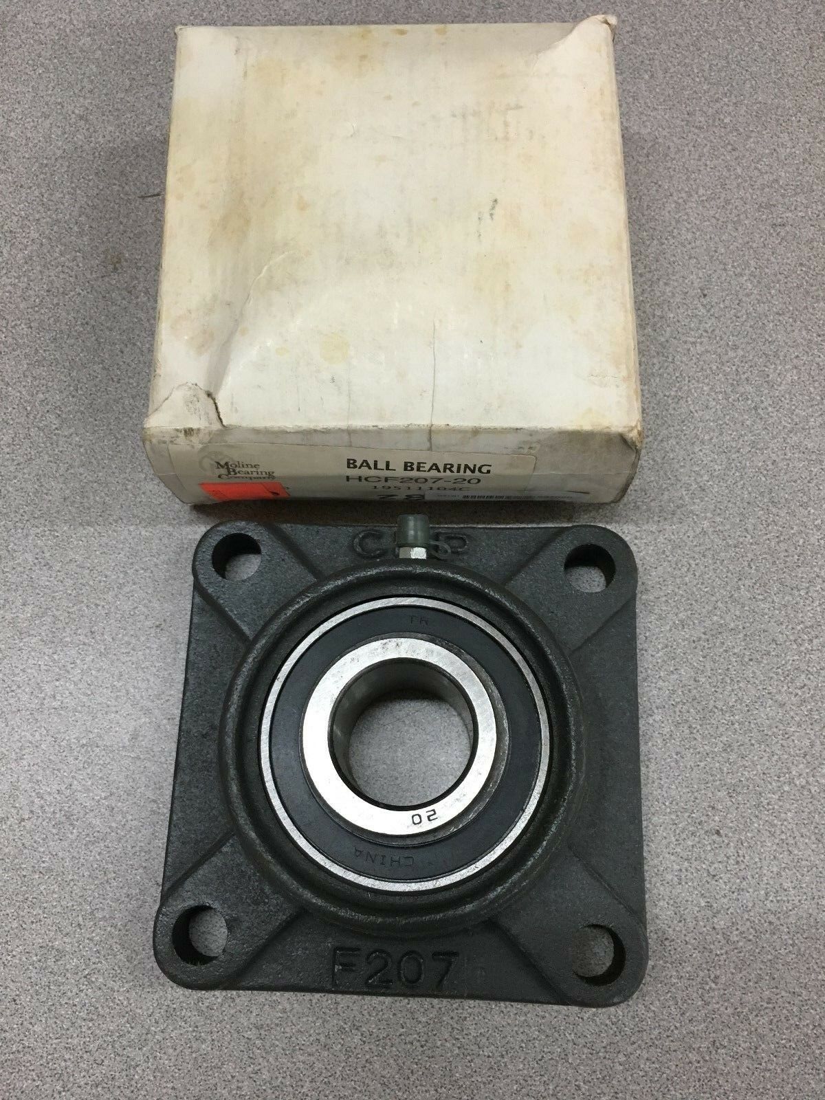 NEW IN BOX MOLINE 4-BOLT FLANGE BEARING 1-1/4 BORE HCF207-20