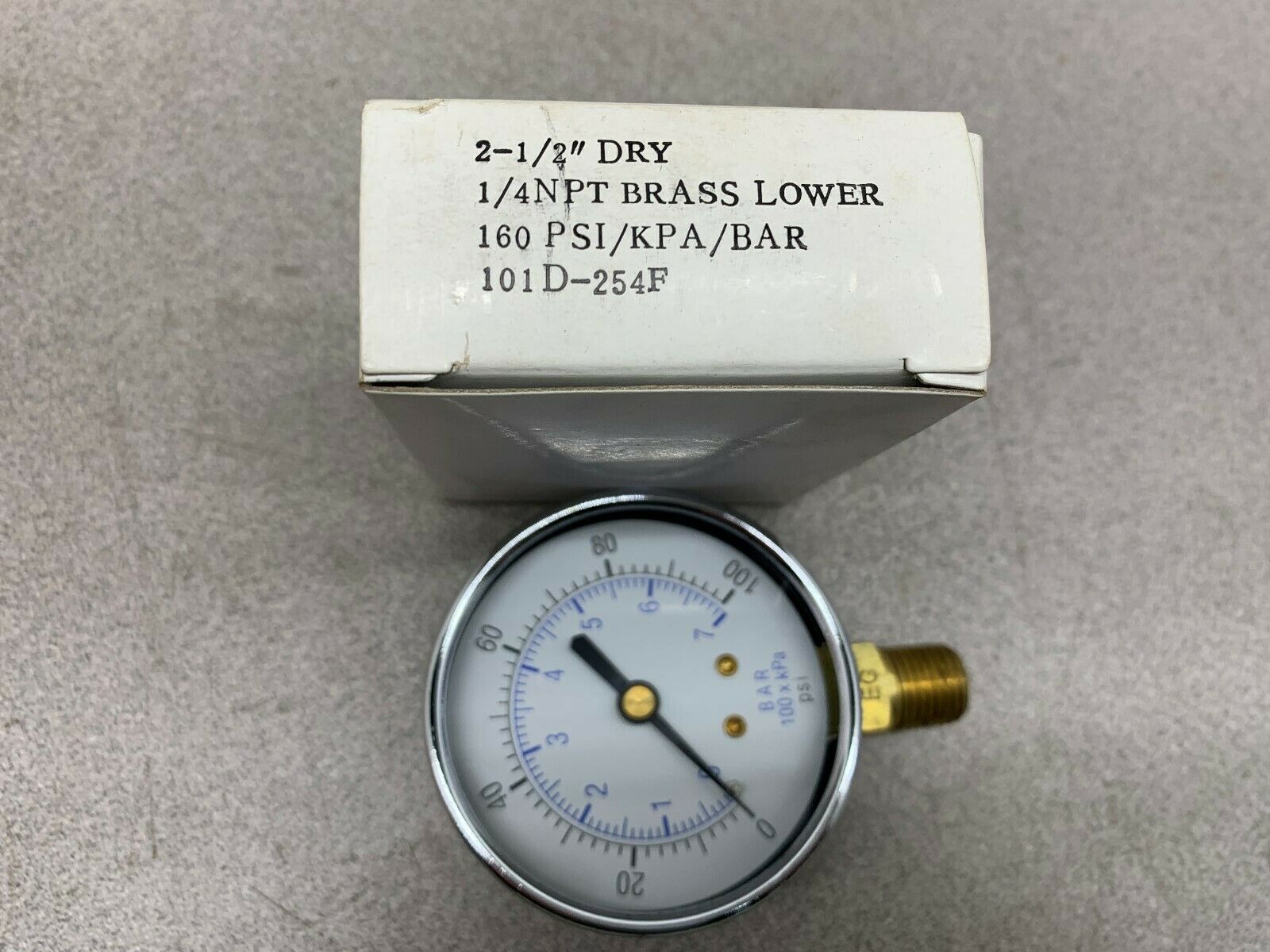 LOT OF 7 NEW IN BOX PRO 160 PSI LIQUID FILLED GAUGE 2-1/2