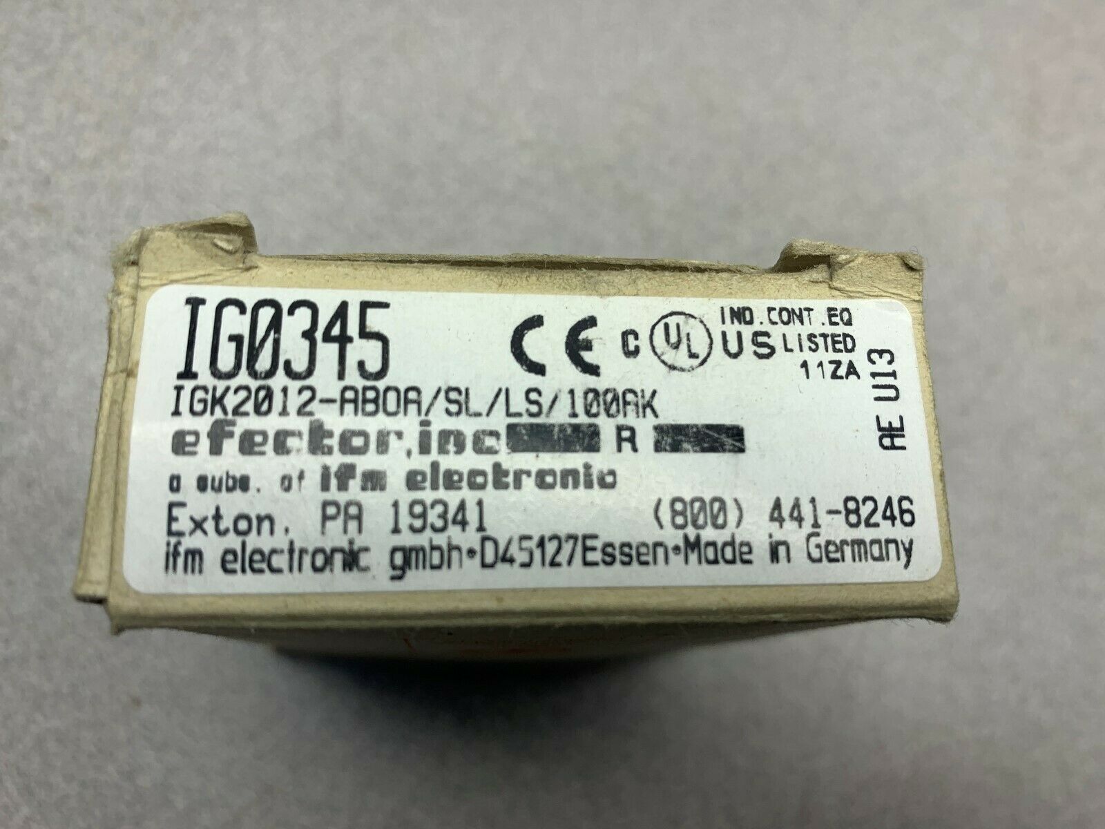 NEW IN BOX EFECTOR100 SWITCH IGK2012-AB0A/SL/LS/100AK