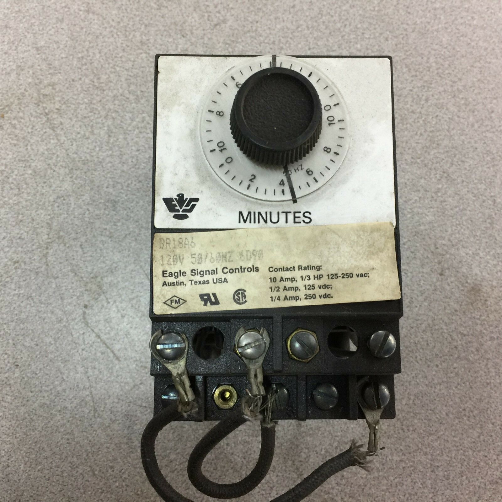 USED EAGLE 120VAC 10 AMP TIMER RELAY BR18A6