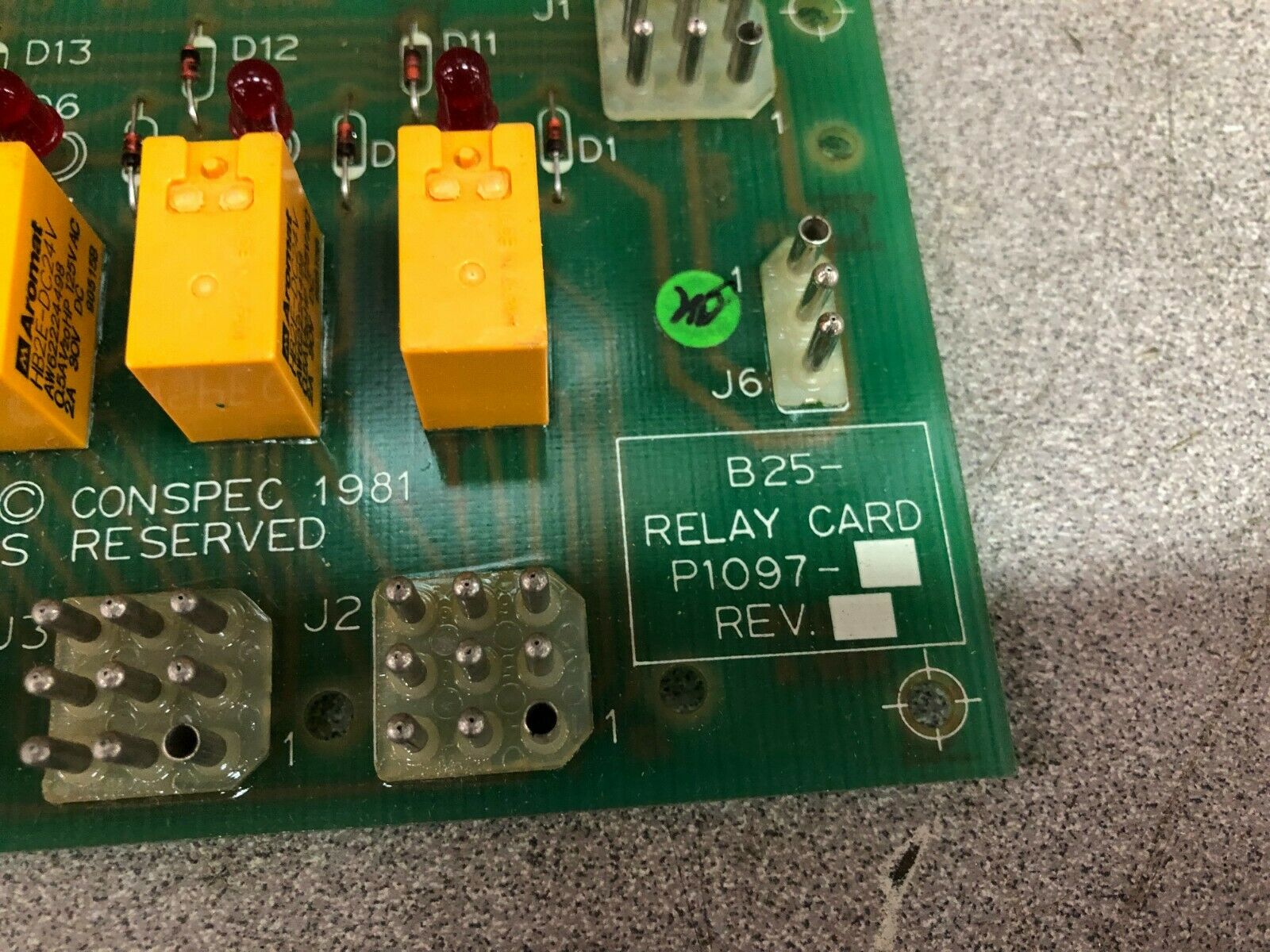 NEW CONSPEC B25 RELAY CARD P1097 CIRCUIT BOARD