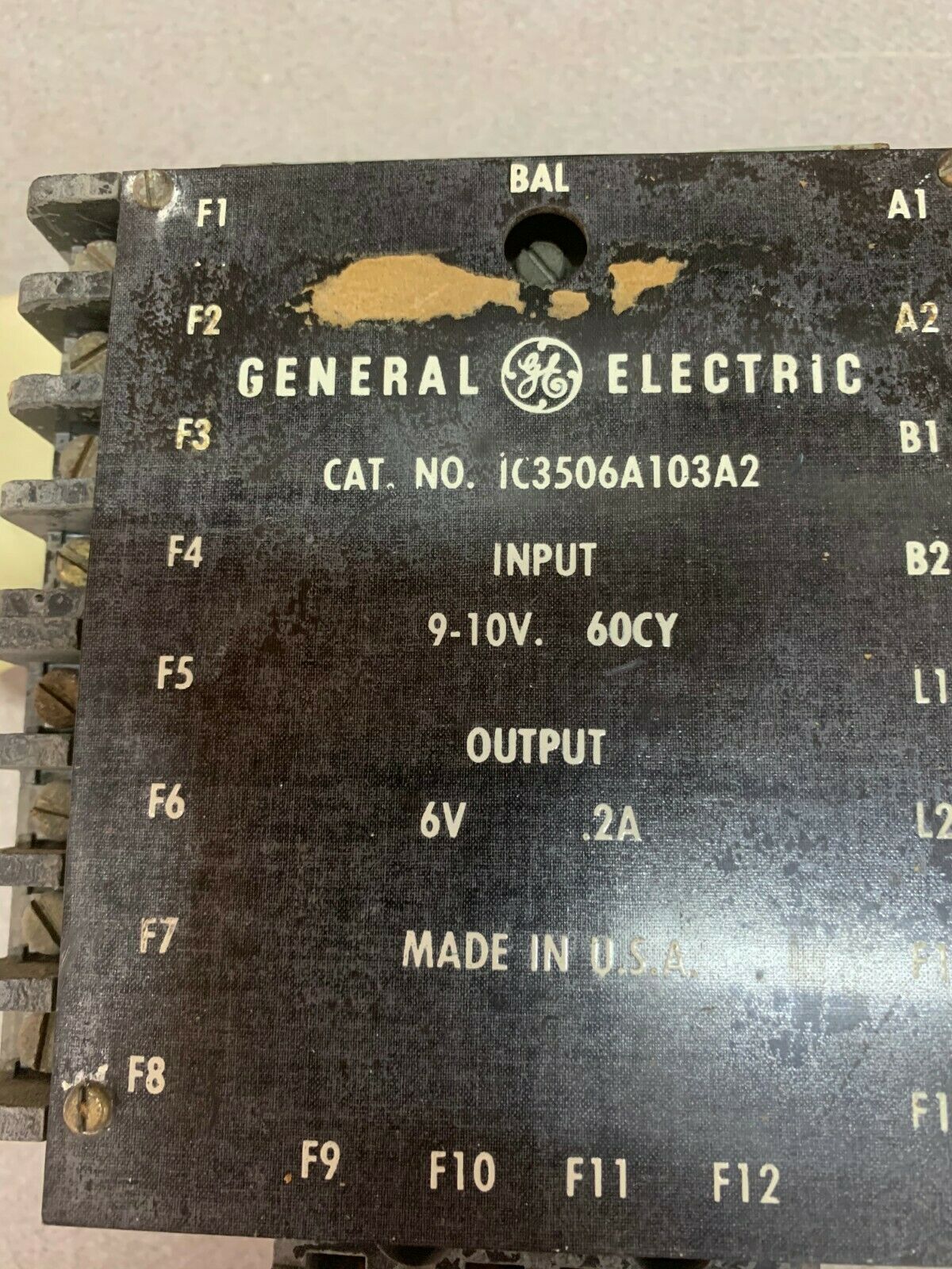 USED GENERAL ELECTRIC RELAY IC3506A103A2