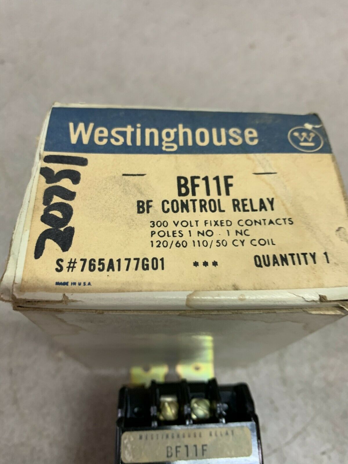 NEW IN BOX WESTINGHOUSE RELAY BF11F