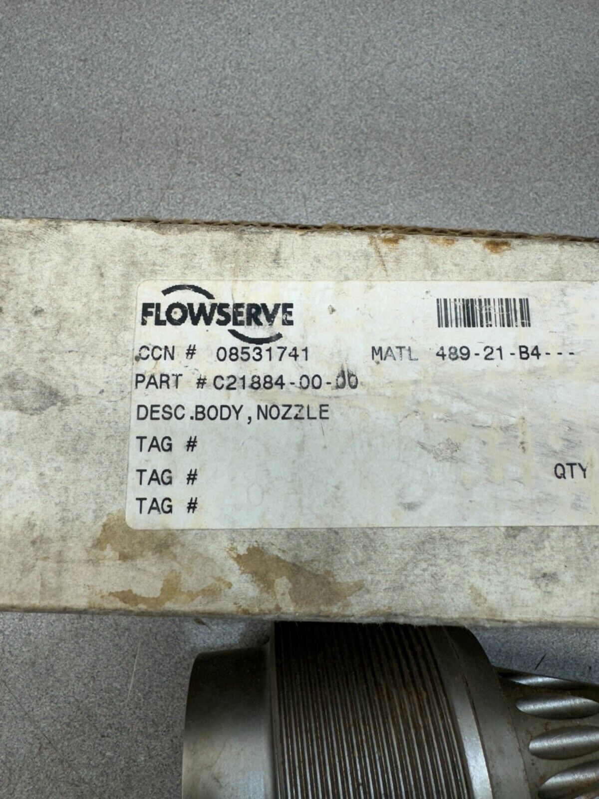 NEW FLOWSERVE BODY NOZZLE C21884-00-00