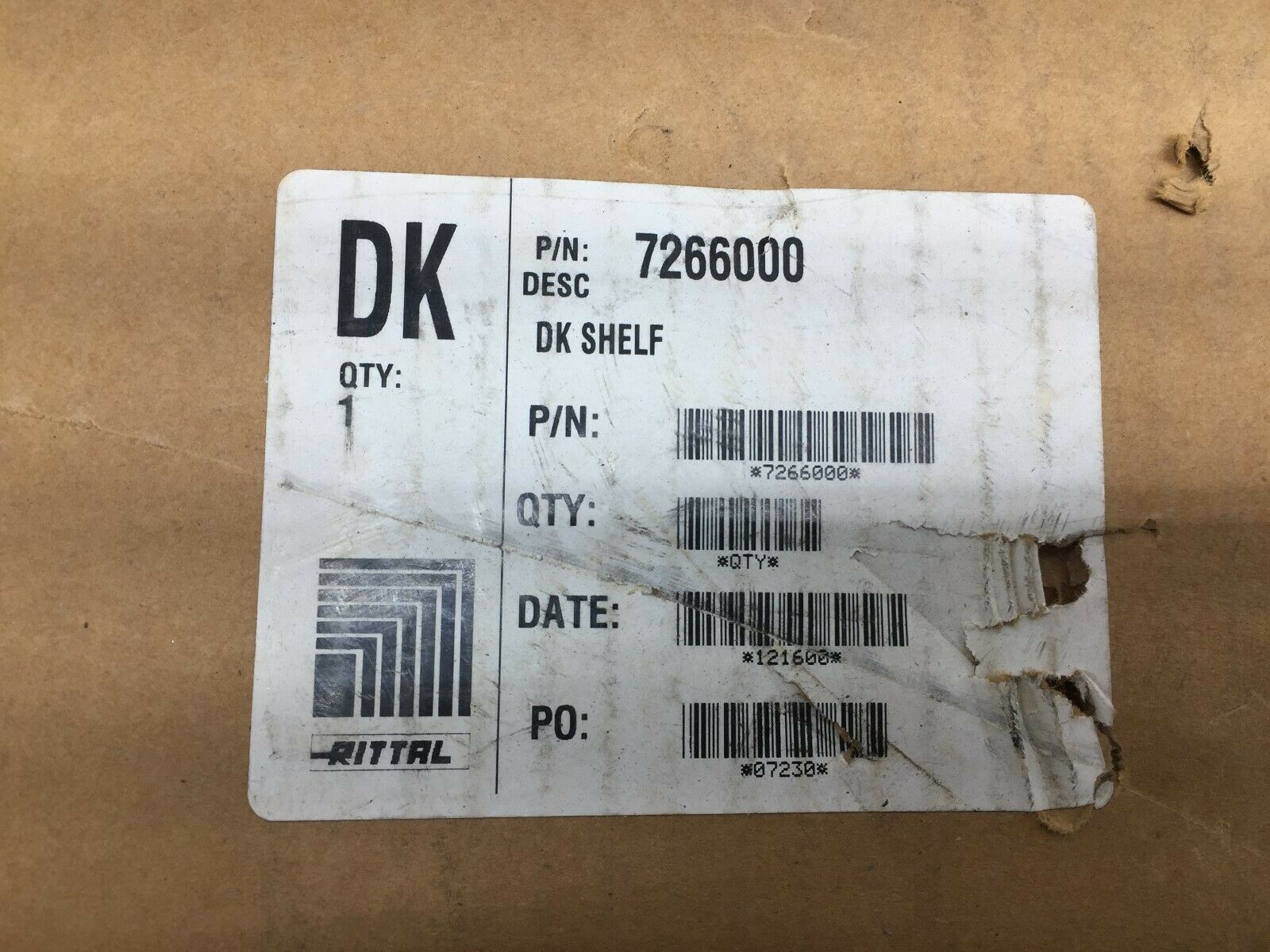 NEW IN BOX LOT OF 2 RITTAL DK SHELF 7266000