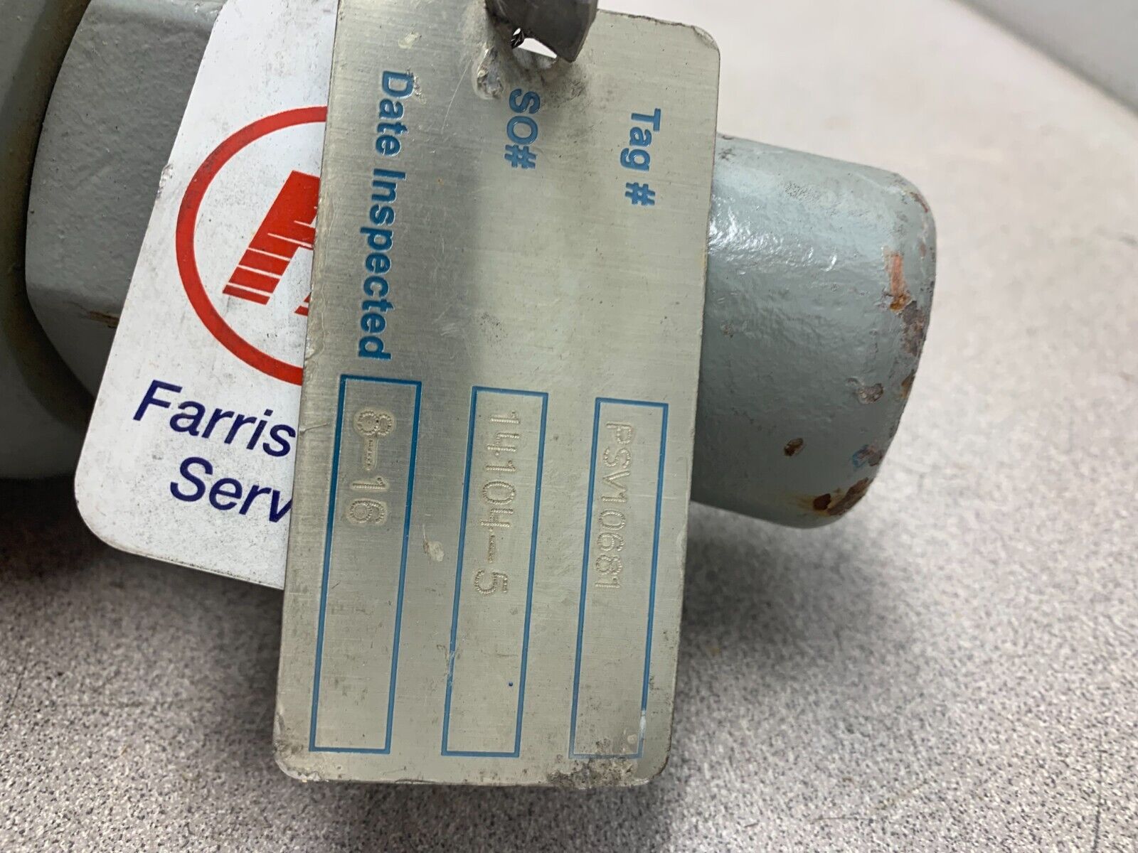 USED FARRIS ENGINEERING 1" X 1.5" SAFETY RELIEF VALVE 65 PSIG. 27EA34-M20