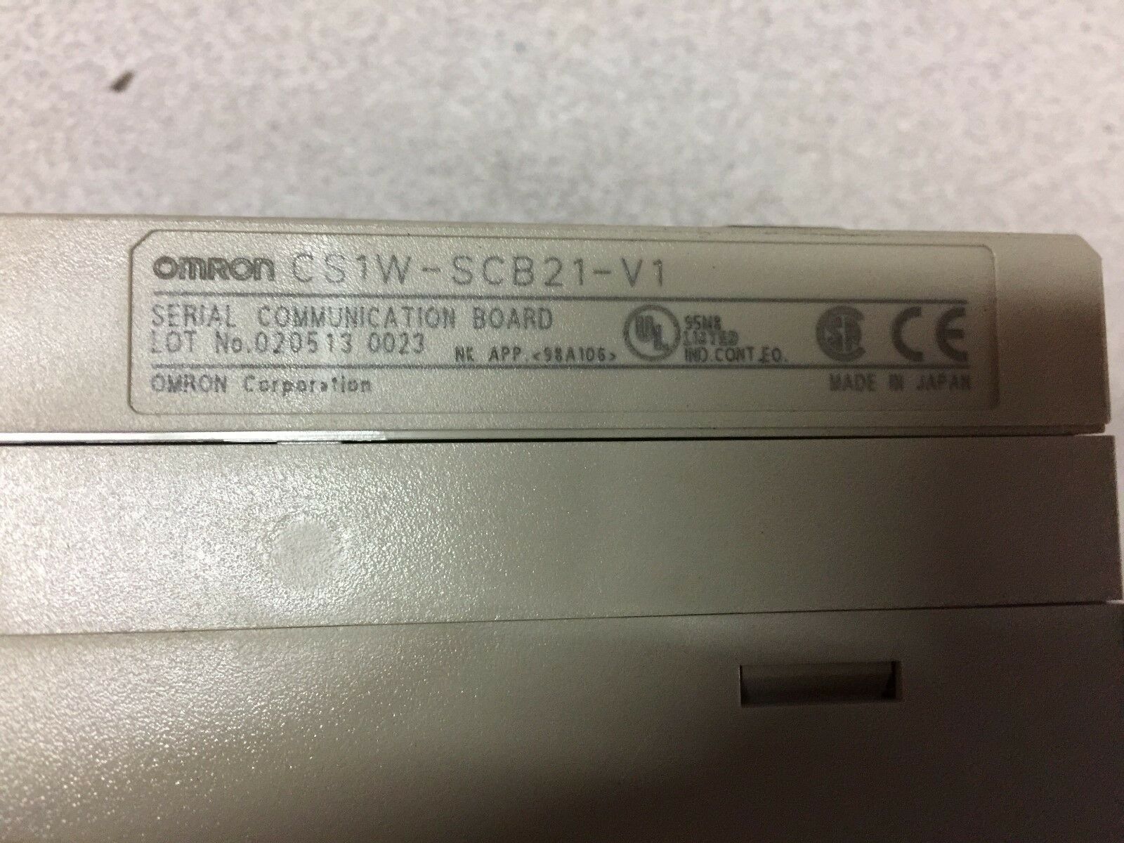 USED OMRON CPU UNIT WITH SERIAL COMMUNIATION BOARD CS1G-CPU45H / CS1W-SCB21-V1