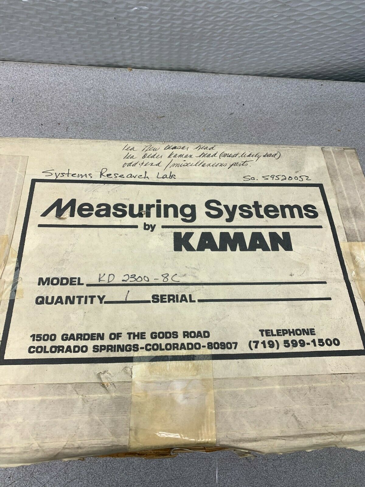 USED KAMAN OSCILLATOR DEMODULATOR KD2300-8C