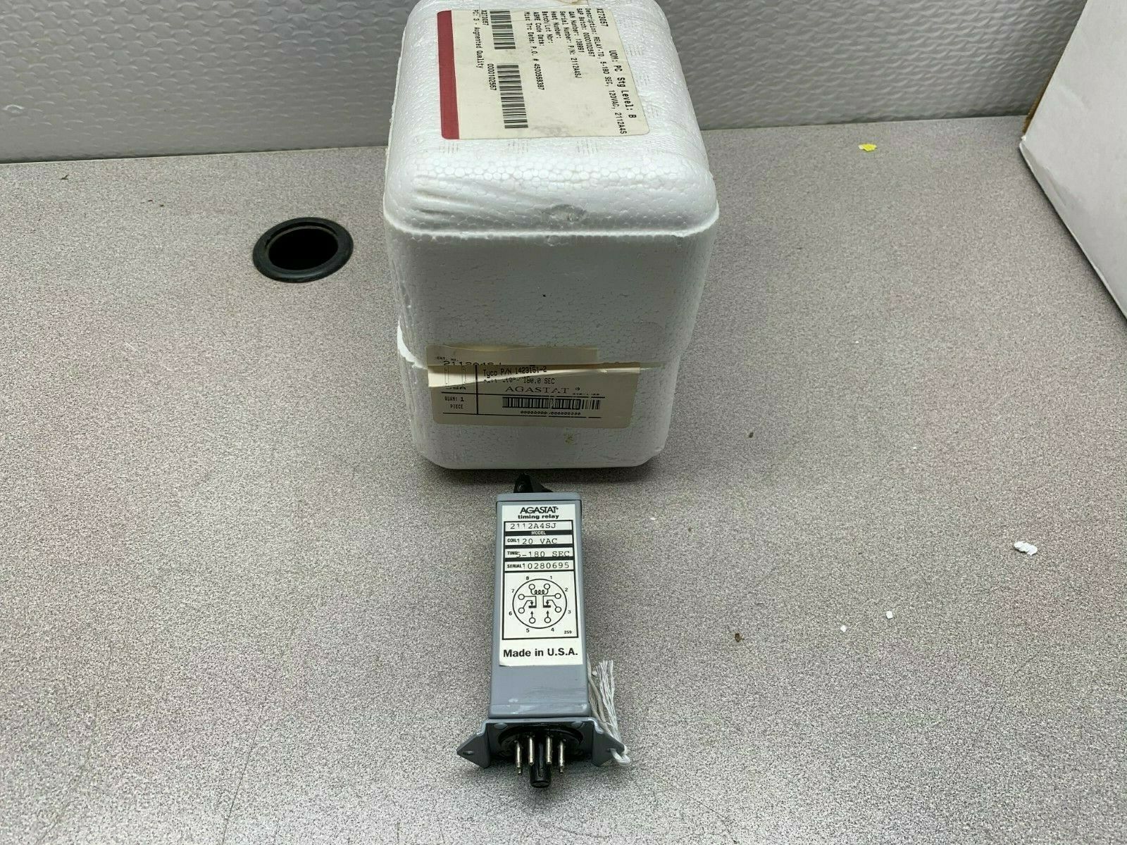 NEW IN PACKAGE AGASTAT 5-180 SEC. TIMING RELAY 2112A4SJ