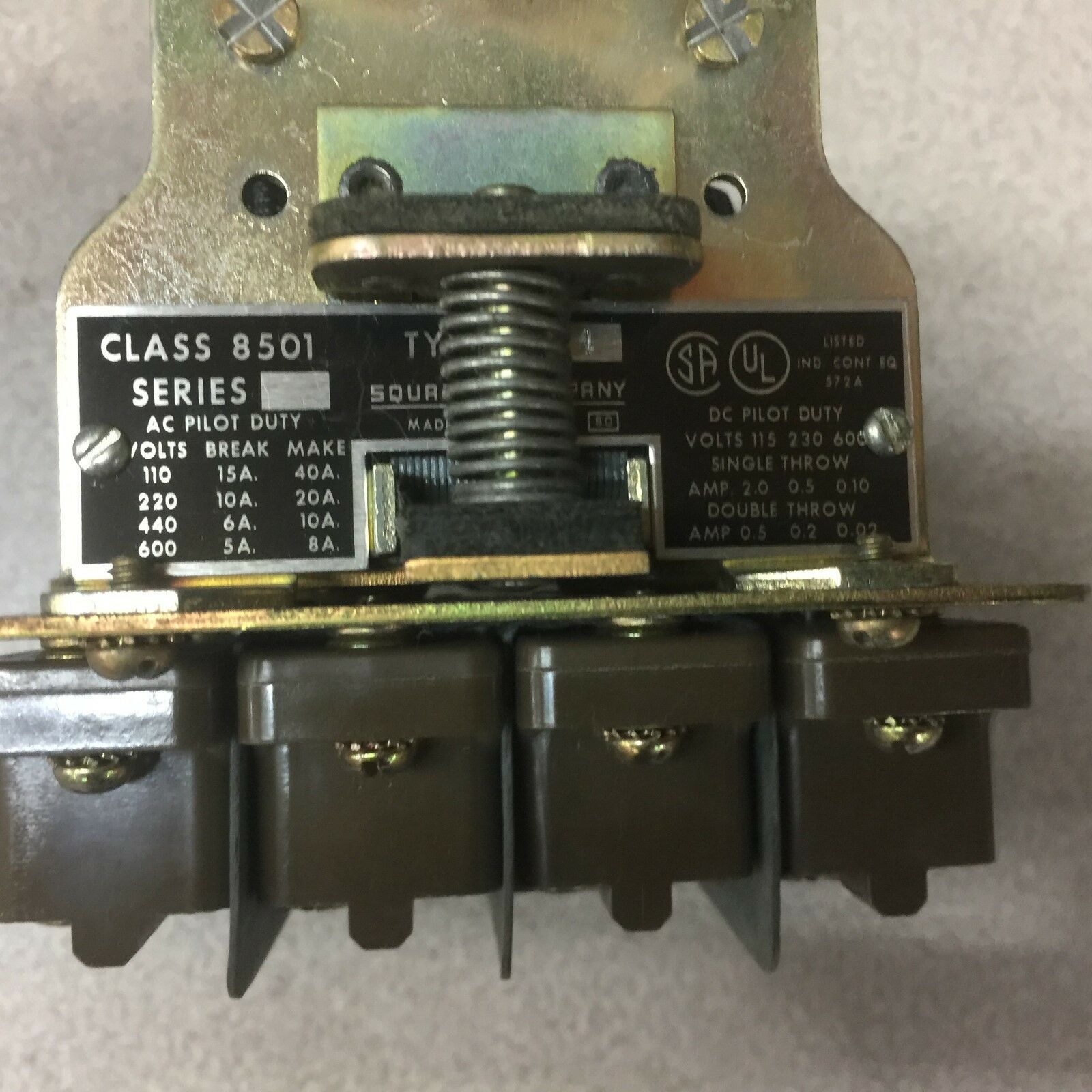 NEW IN BOX SQUARE D AC CONTROL RELAY 8501  PO-4  55731