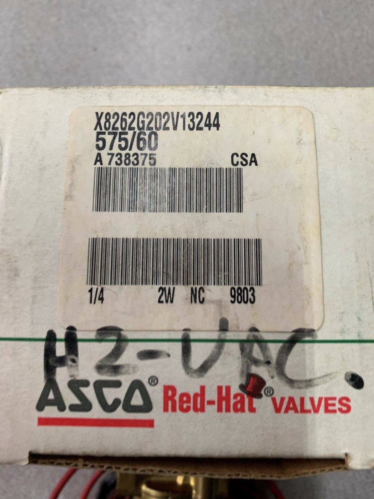 NEW IN BOX ASCO VALVE X8262G202V13244