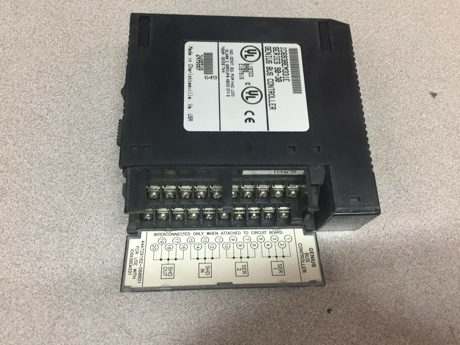 USED GE FANUC 90-30 GENIUS BUS CONTROLLER IC693BEM331E