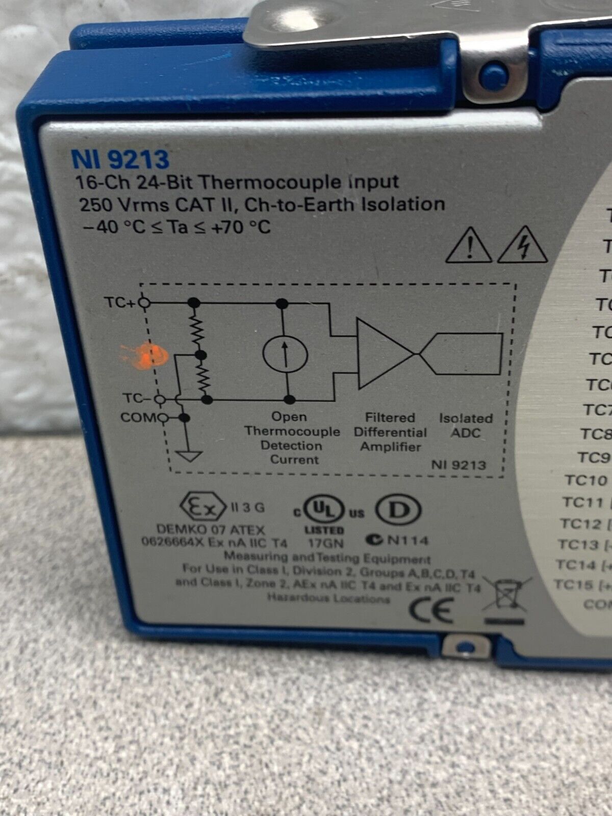 USED National Instruments NI 9213 cDAQ Thermocouple Input Module