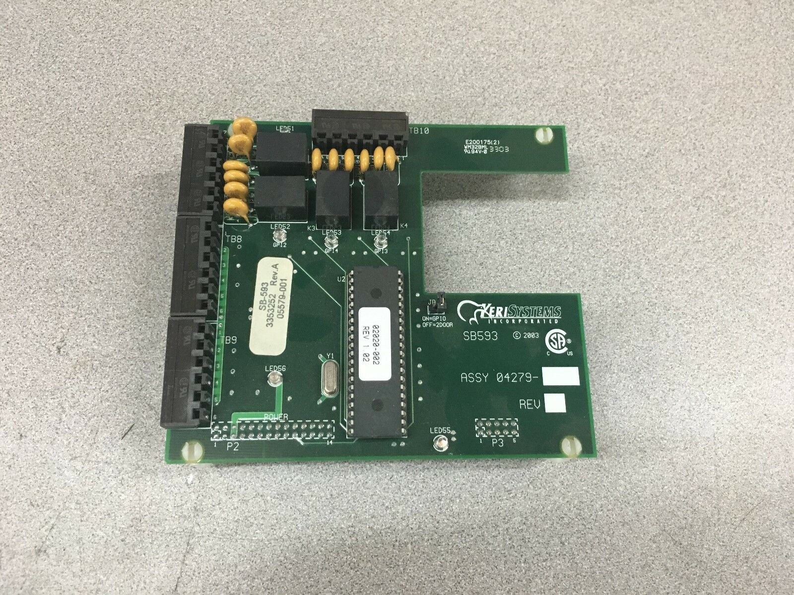 NEW NO BOX  KERI SYSTEMS SB-593 SATELLITE BOARD 05579-001