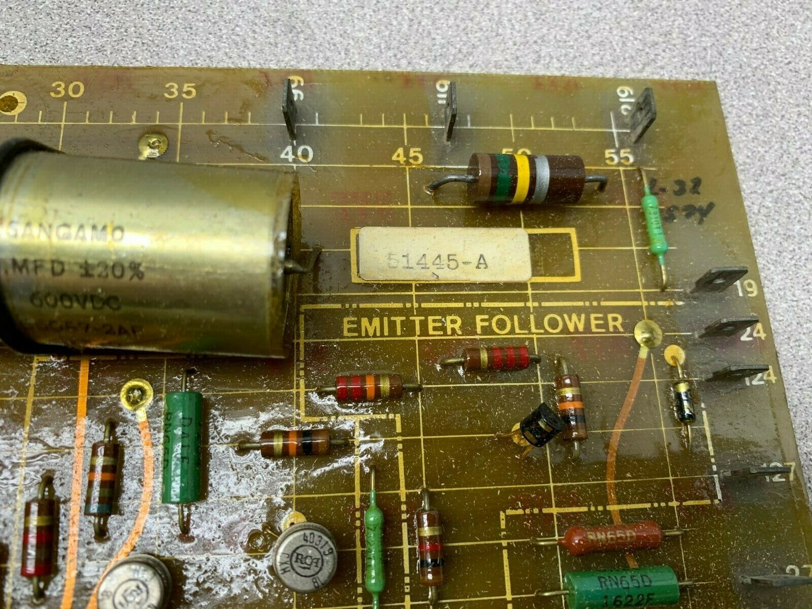 USED RELIANCE ELECTRIC EMITTER FOLLOWER CIRCUIT BOARD 51445-A