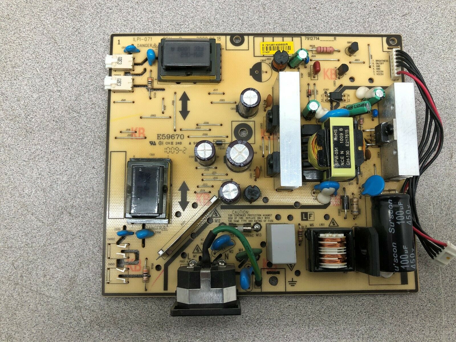 USED LG POWER BOARD ILPI-071 REV B