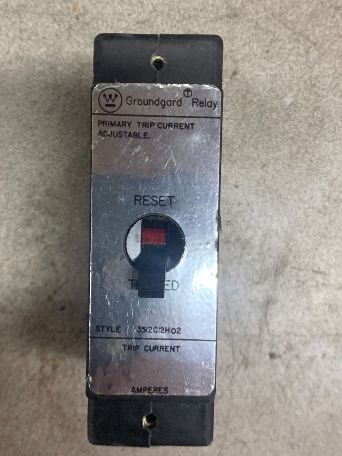 USED WESTINGHOUSE GROUNDGARD RELAY 3512C12H02