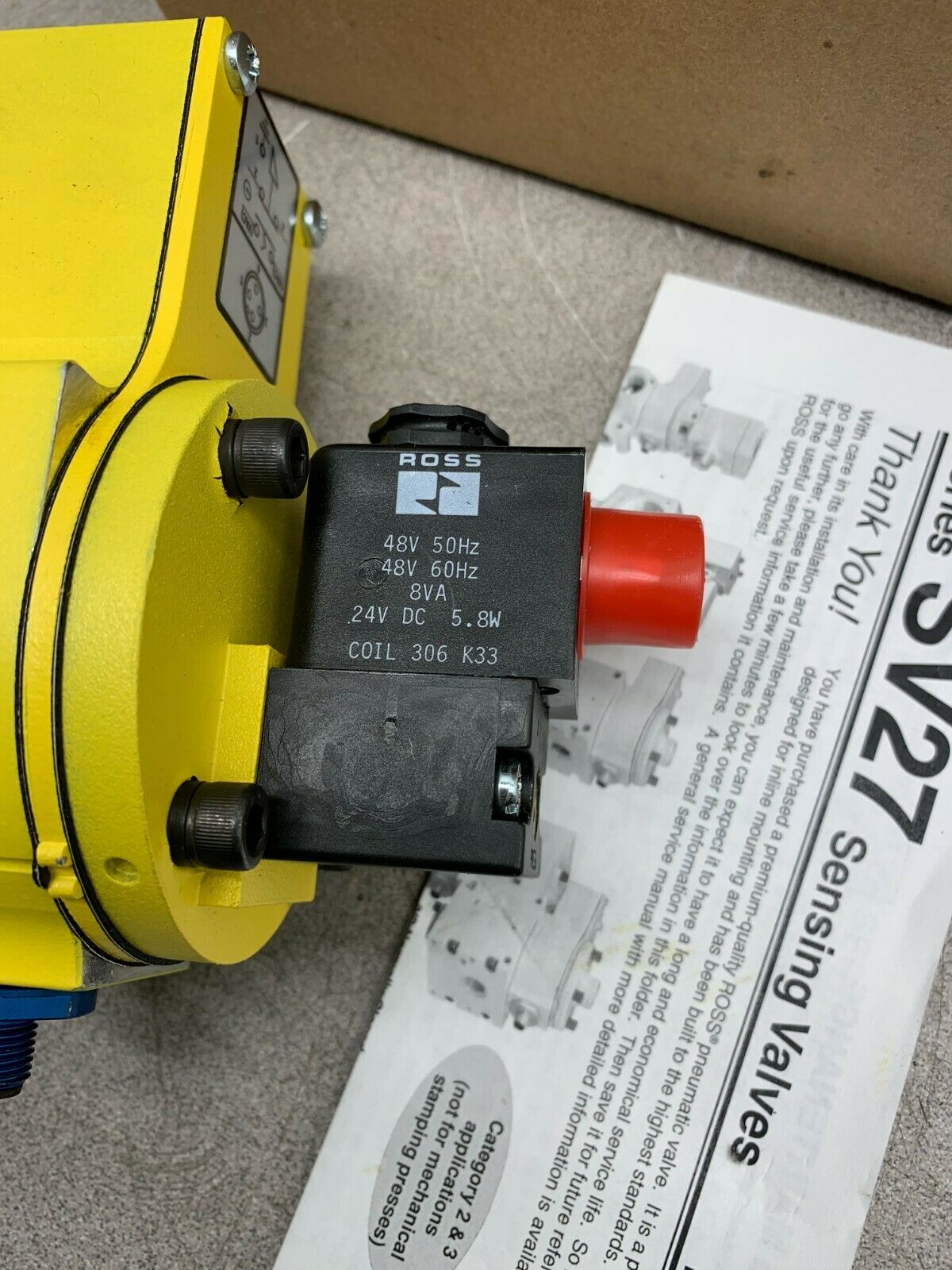 NEW IN BOX ROSS PNEUMATIC CONTROL VALVE SV27NC305607CSAA1D0001