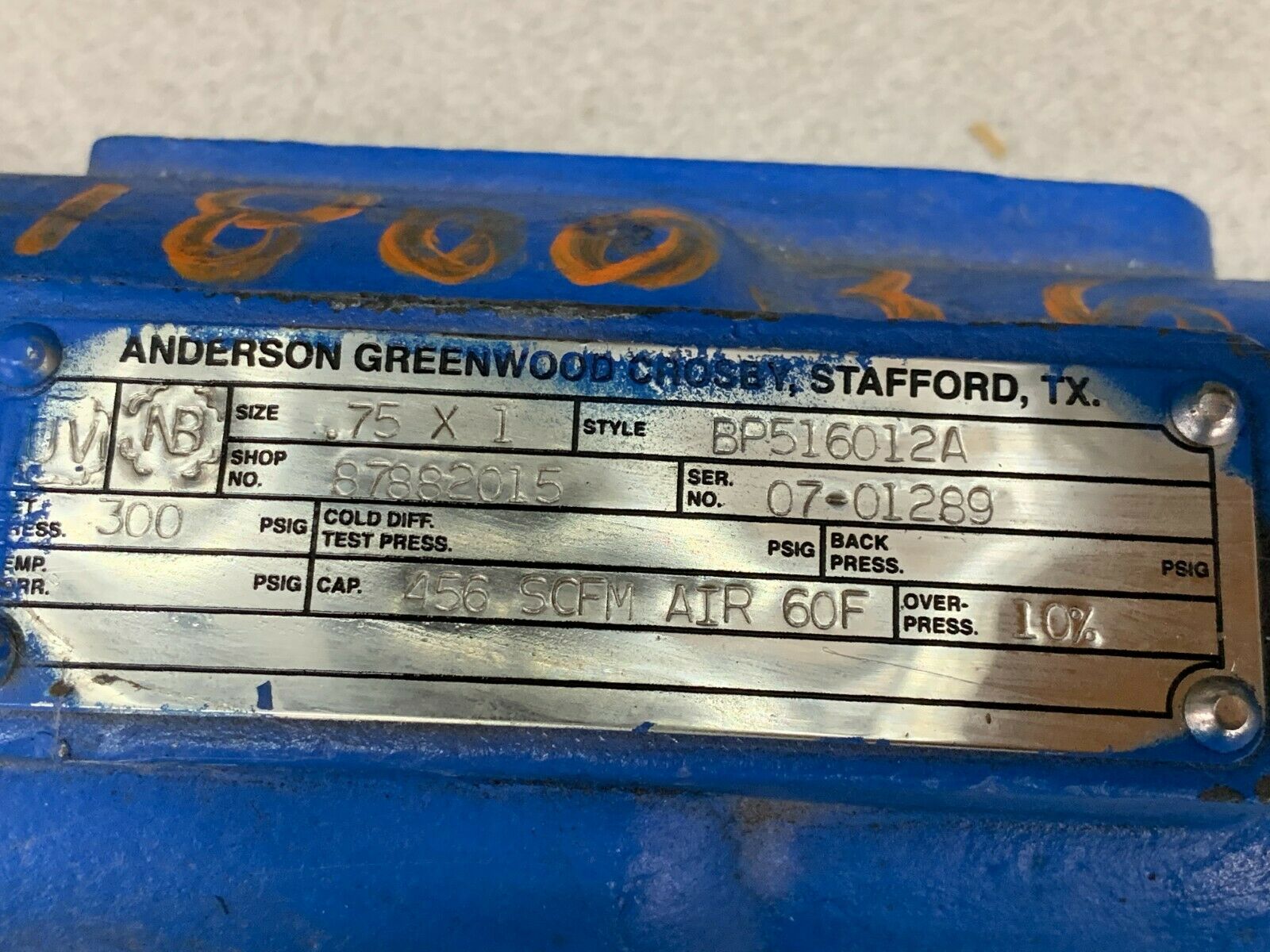 NEW NO BOX ANDERSON GREENWOOD .75 X 1 VALVE BP516012A