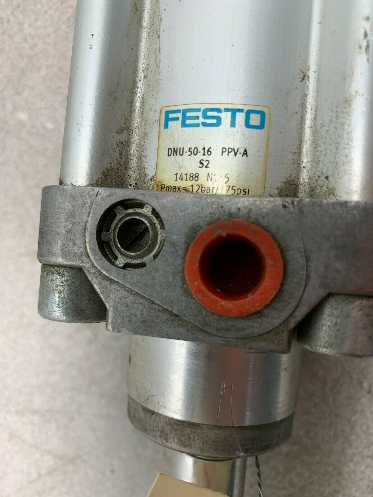 USED FESTO PNEUMATIC CYLINDER DNU-50-16 PPV-A S2