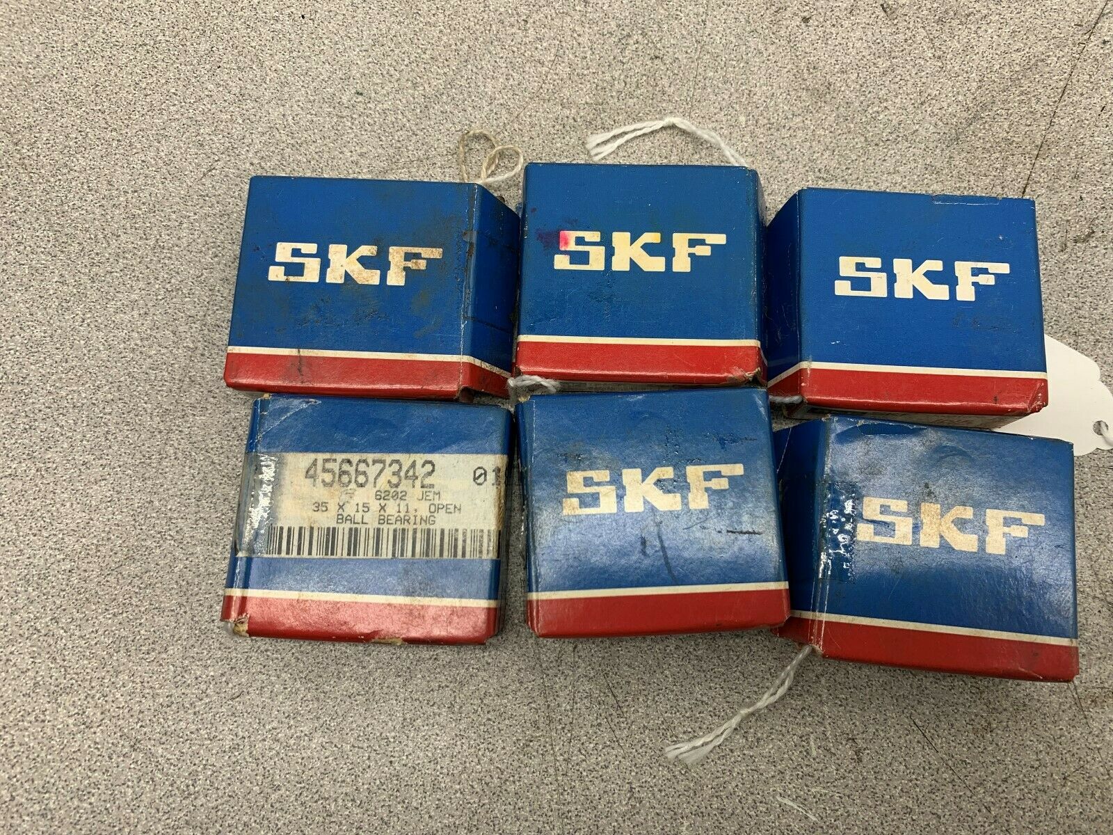 LOT OF 6 NEW IN BOX SKF BEARING 6202 JEM