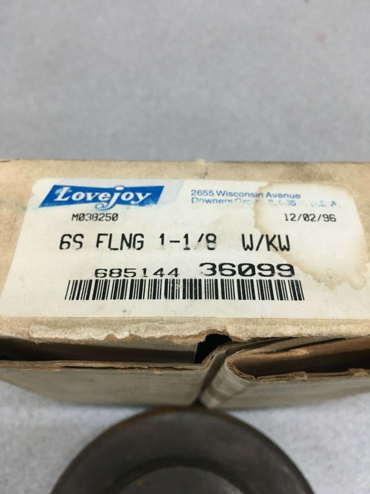 NEW IN BOX LOVEJOY 6S FLANGE 1-1/8 W/KW 36099