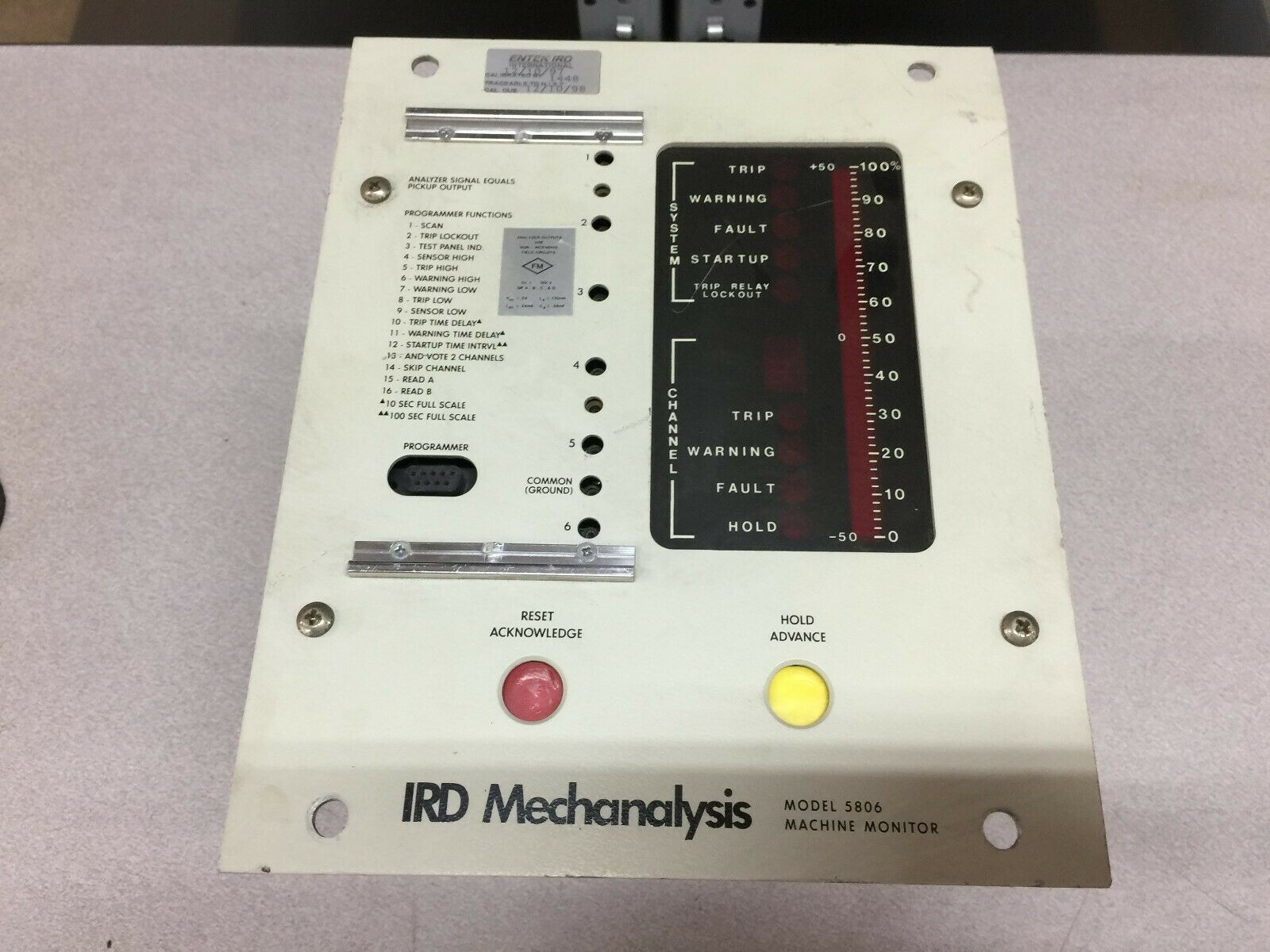 USED IRD MECHANALYSIS MACHINE MONITOR 5806 / 23550