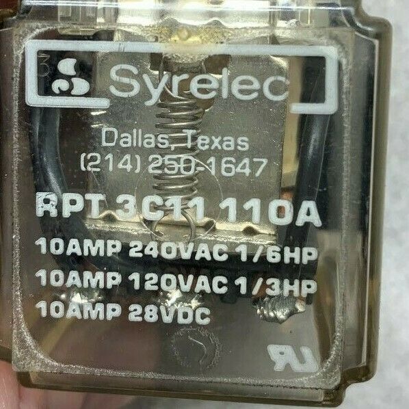 NEW NO BOX SYRELEC RELAY PRT 3C11 110A