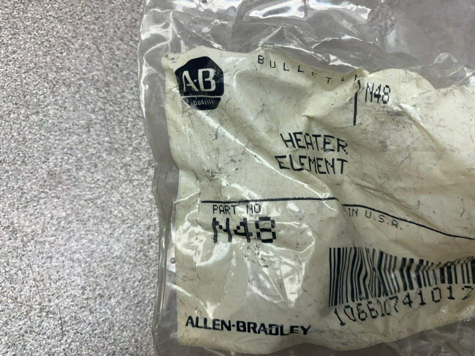 LOT OF 8 NEW IN PACKAGE ALLEN BRADLEY HEATER ELEMENT N48