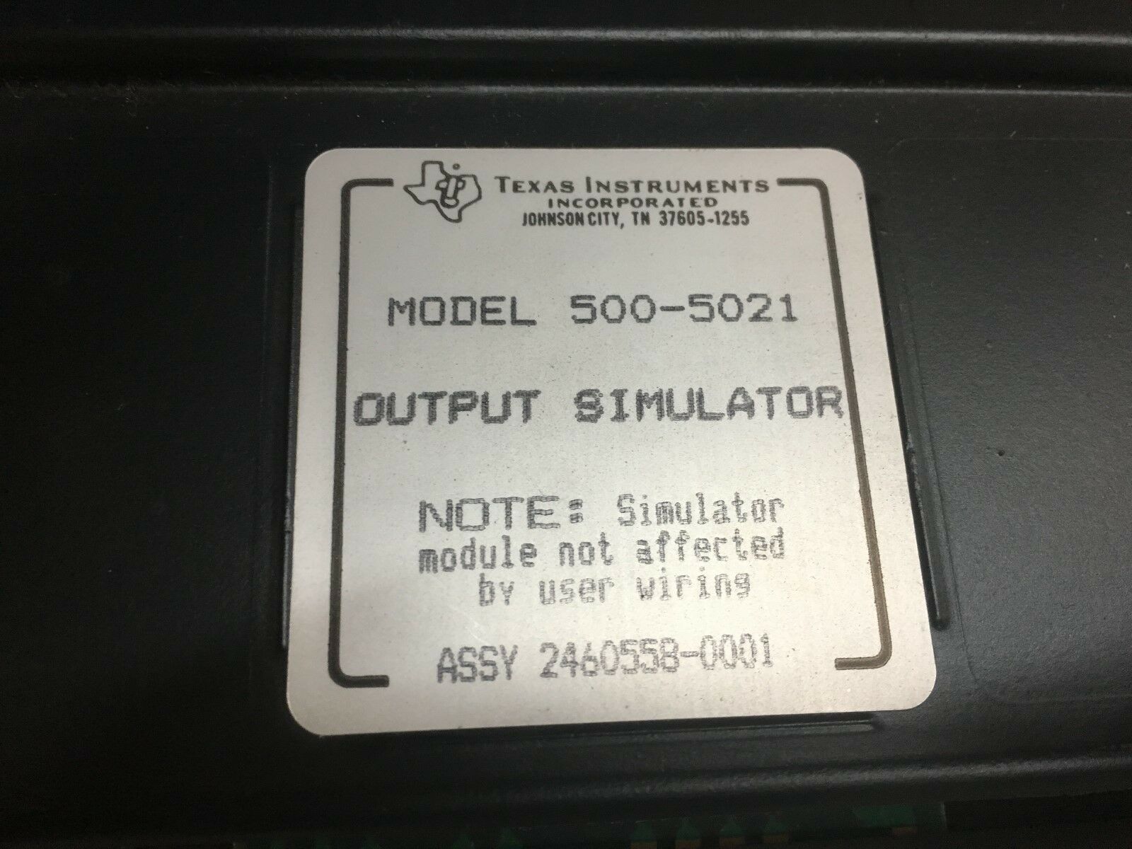 USED TEXAS INSTRUMENTS OUTPUT SIMULATOR 500-5021