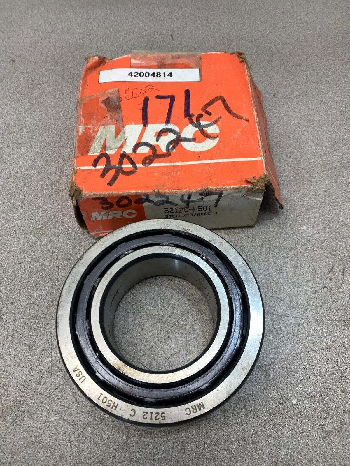 NEW IN BOX MRC ROLLER BEARING 5212C-H501