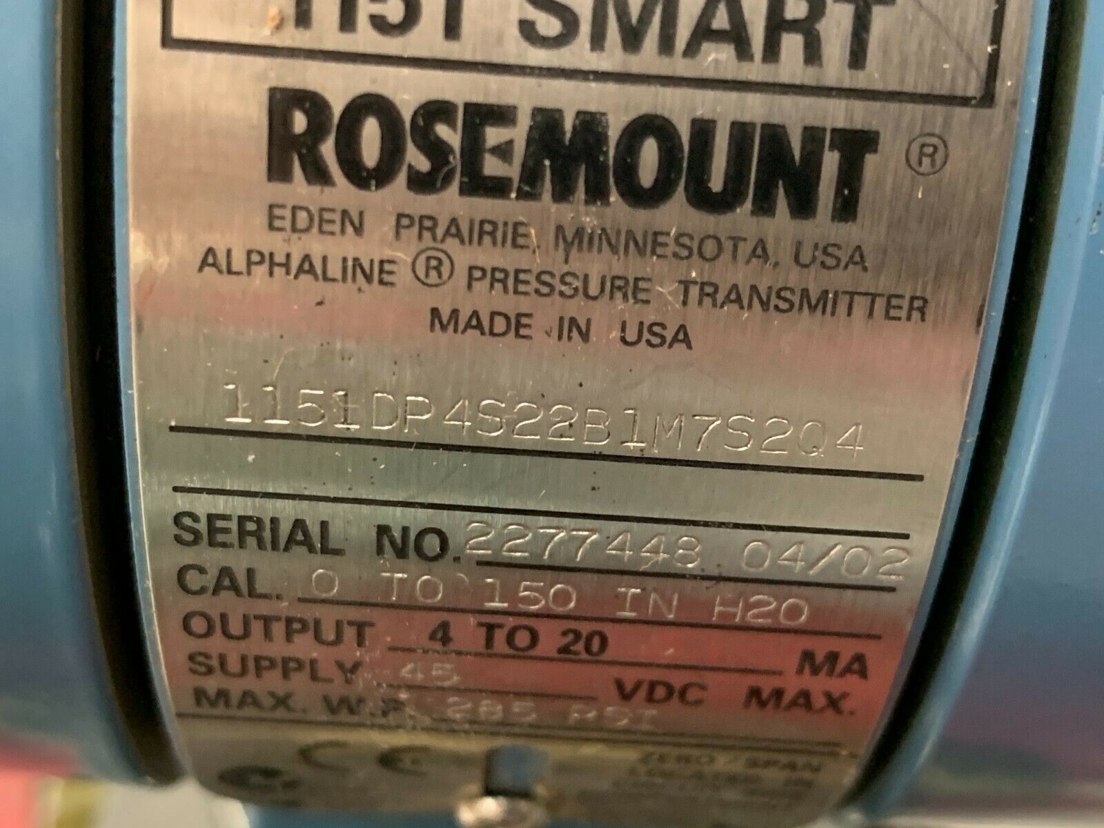 NEW ROSEMOUNT TRANSMITTER 1151DP4S22B1M7S2Q4 WITH W35FF.3563