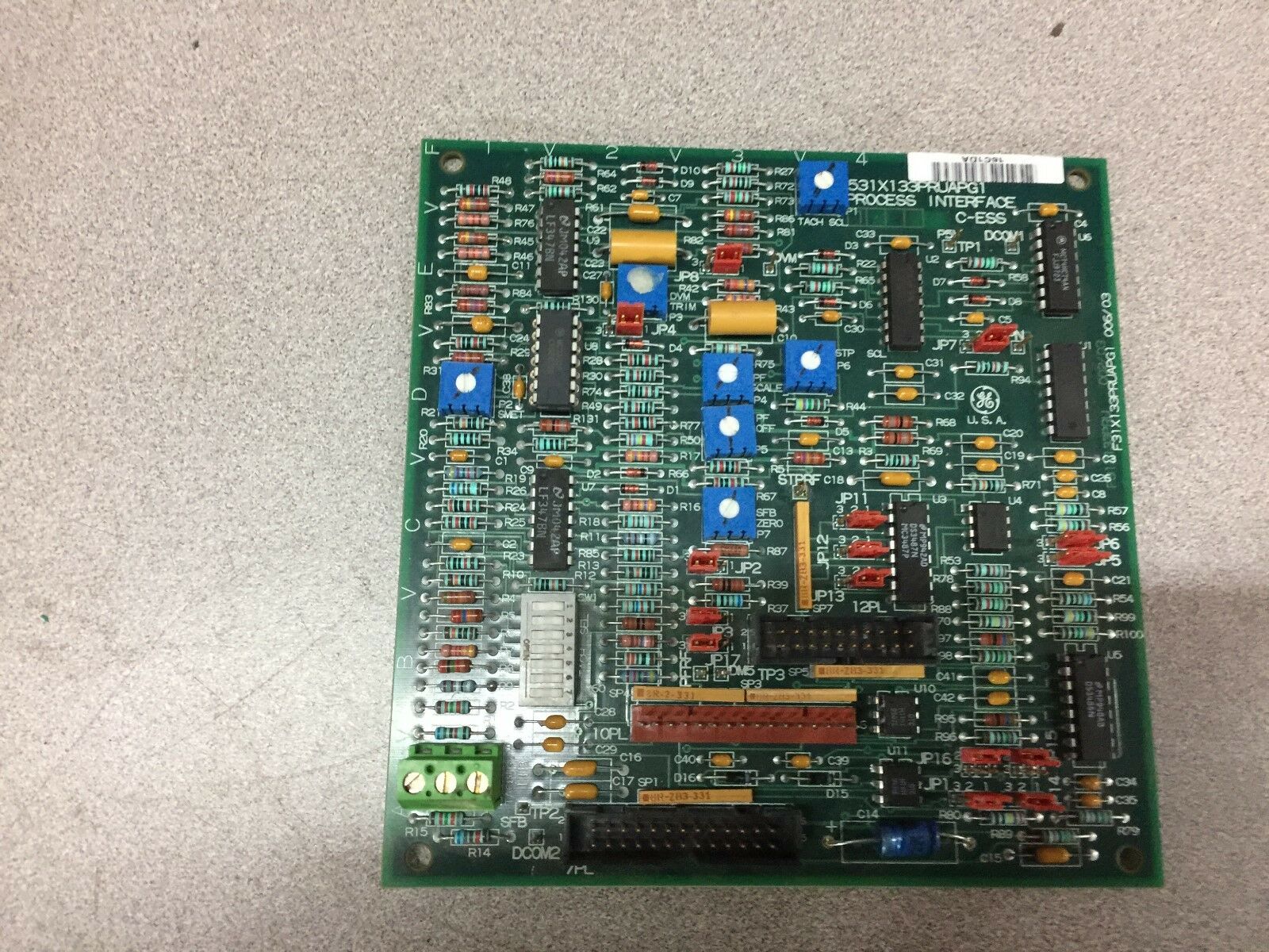 REMANUFACTURED GE PROCESS INTERFACE BOARD 531X133PRUAPG1