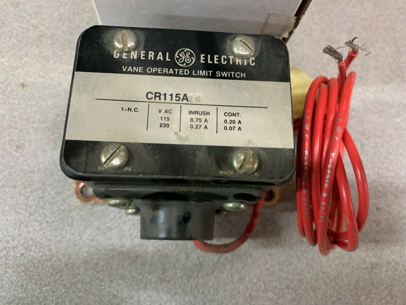 NEW IN BOX GE LIMIT SWITCH CR115A16