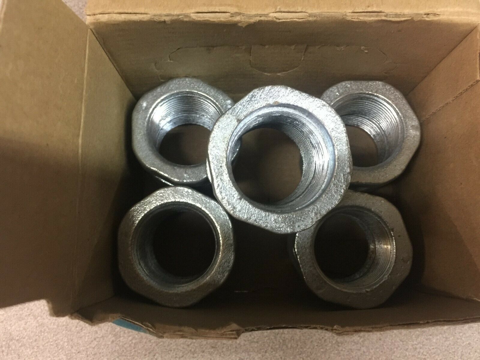 NEW IN BOX OF 5 TOPAZ 1" THREE PIECE STEEL UNION COUPLING 853