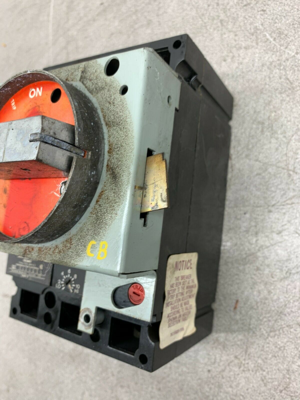 USED GENERAL ELECTRIC TEFR1 7 AMP 3 POLE MOTOR CIRCUIT PROTECTOR TEC36007