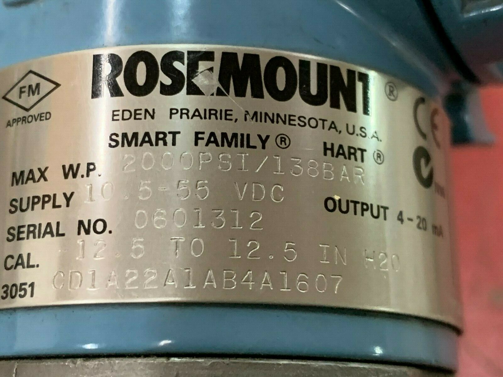 USED ROSEMOUNT SMART RANSMITTER 3051CD1A22A1AB4A1607