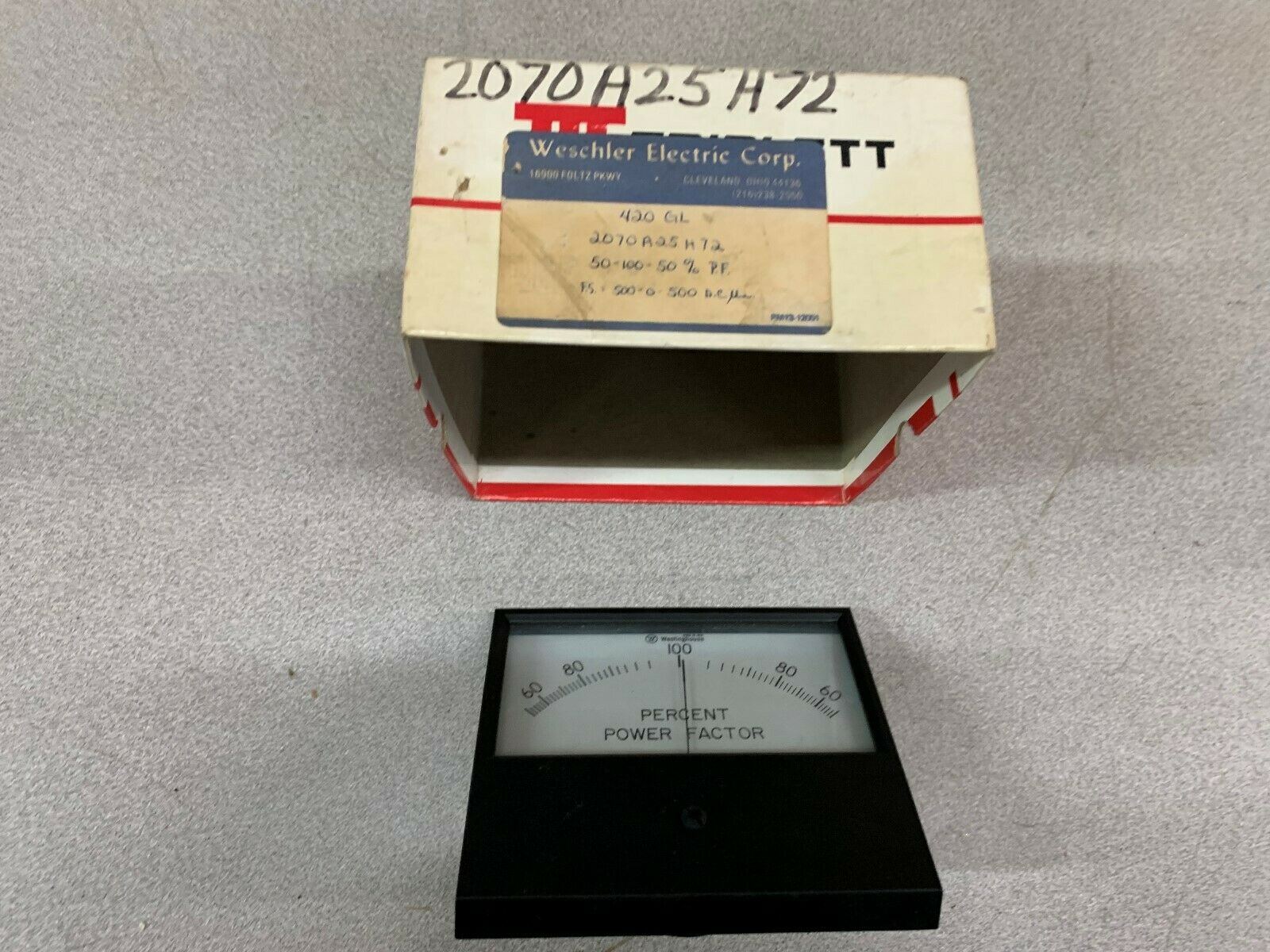 NEW IN BOX WESCHLER METER 2070A25H72