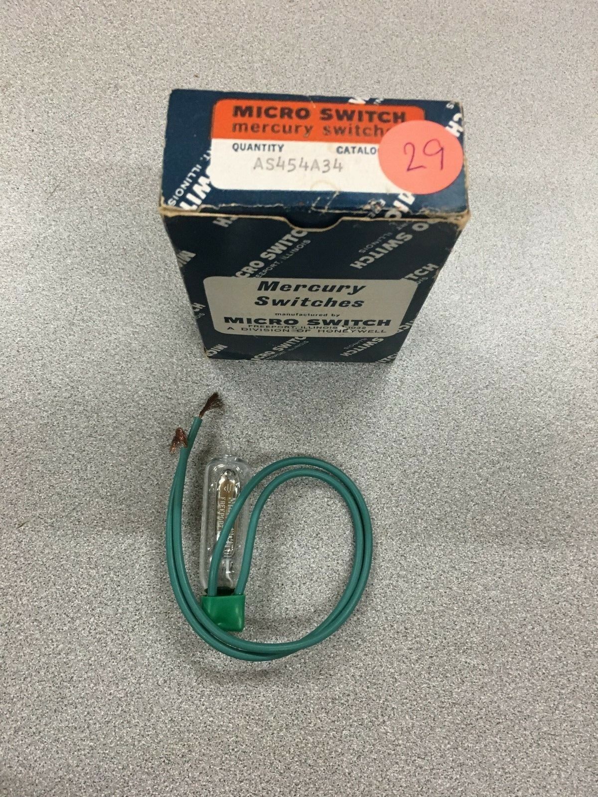 NEW IN BOX HONEYWELL MICRO SWITCH MERCURY SWITCH AS454A34