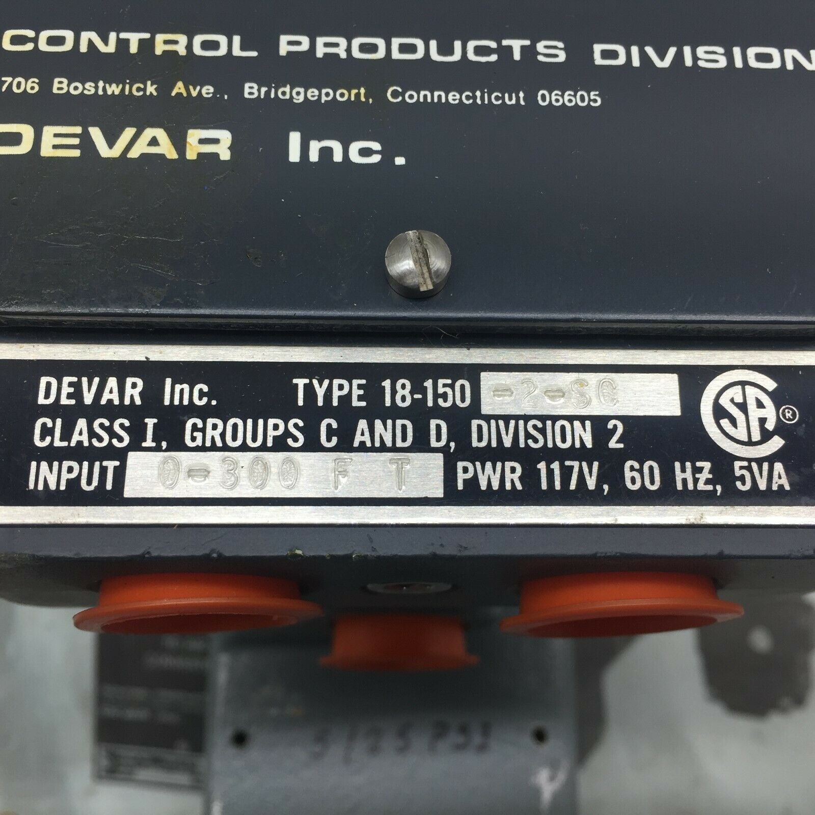 NEW NO BOX DEVAR 0-300 FT ELECTRIC TO AIR CONVERTER 18-150-2-SC