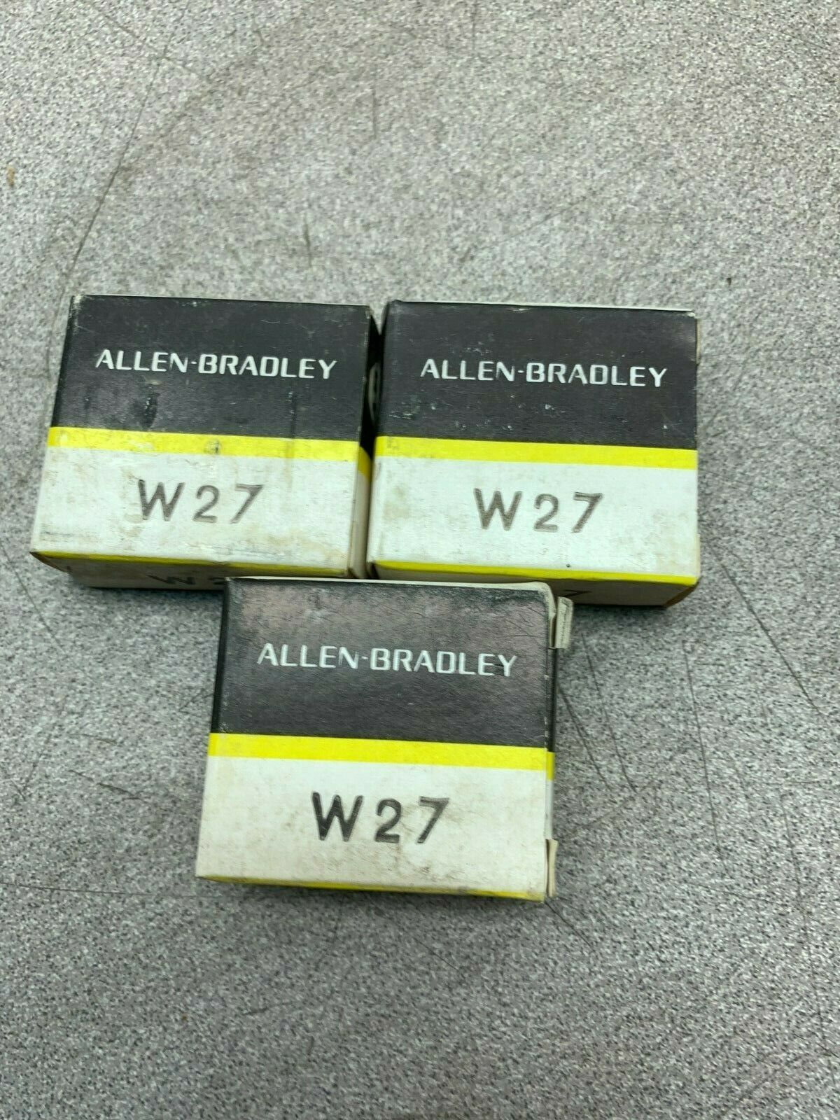 LOT OF 3 NEW IN BOX ALLEN BRADLEY HEATER ELEMENT W27