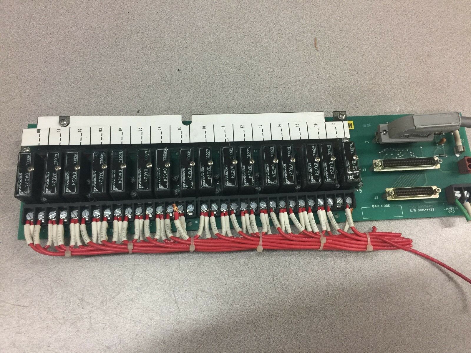 USED ALLEN BRADLEY 16-SLOT PLC BACKPLANE BOARD 8000-XTSC