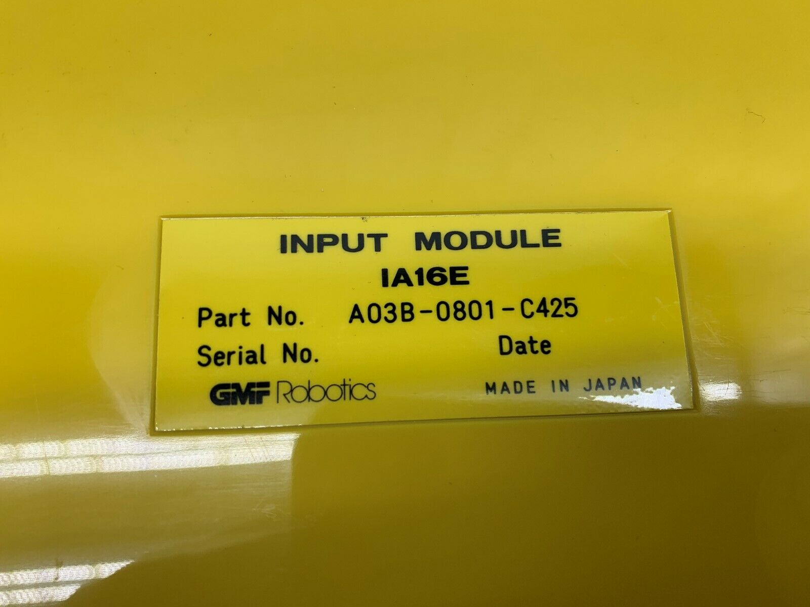 USED GMF ROBOTICS INPUT MODULE A03B-0801-C425